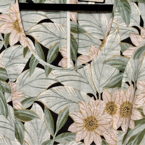 TUCKERNUCK Madison des Fleurs Linen Maxi Length Cottagecore Boho Lagenlook Dress - Picture 6 of 14